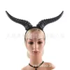 Diadema de Cuernos de Diablo y Cuernos de Oveja Oscuros de Halloween para Cosplay, Venta al por Mayor