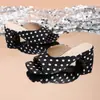 Sandalias Elegantes de Tacón Alto Estilo Francés, Antideslizantes, de Moda, Talla Grande, Cómodas, para Mujer, Pantuflas sin Cordones para Mujer, para Usar al Aire Libre en Verano, Versátiles