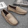 Zapatos Adhesivos de Punta Redonda de Color Sólido Gris Jaspeado de Tacón Plano de Caña Baja para Primavera 2025 Zapatos de Beanie Diarios de Moda