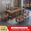 Mesa de chá de varanda e cadeira combinadas Mesa de chá Novo estilo chinês Madeira maciça Casa Sala de estar Mesa de centro terno Mesa de chá de escritório integrada