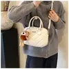 Bolsa de Bowling de Urso de Grande Capacidade 2024 Nova Bolsa de Mão Outono e Inverno Bolsa de Ombro Transversal Bolsa Boston
