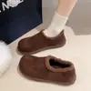 Zapatos Birkenstock Retro para Mujer Otoño Invierno Nuevo Estilo Popular Totalmente Cubiertos Con Forro Polar Cálidos Zapatos de Algodón Suela Gruesa Botas de Nieve