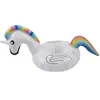 Nuevo color unicornio flotador inflable para bebidas portavasos flotante en agua artefacto para fotos fabricantes en stock suministro