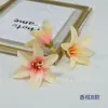 Cabeças de Flores Artificiais, Flores de Lírio Pequenas, Flores para Penteado, Enfeites de Cabelo Feitos à Mão, Flores de Seda, Materiais para Decoração de Caixa de Presente, Arranjo de Mesa