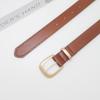 Estilo coreano cinto feminino all-match casual decorativo cinto de estudante cinto fivela de pino estilo coreano simples moda comércio exterior faixa marrom para as mulheres