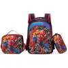 Nova Mochila Escolar Infantil de Três Peças com Rodinhas de 16 polegadas para Comércio Exterior América do Sul, Mochila 3D de Nylon com Desenho Animado para Estudantes, Costas Duplas