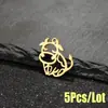 5 Peças/Pacote Moda Transfronteiriça Aço Inoxidável Cortado Animal Pequeno Padrão Vaca Pingente Brincos DIY Colar Pulseira Acessórios