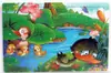 Rompecabezas de madera de 60 piezas para niños, dibujos animados de animales, cuento de hadas, rompecabezas plano, juguete de bloques de construcción educativo para la primera infancia del bebé