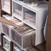 Caixa Organizadora Plástica Doméstica Atacado Armário de Armazenamento Gaveta de Roupas Caixa de Armazenamento Caixa de Armazenamento Transparente para Organizar Roupas