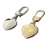 Tirador desmontable, sin herramientas, tirador de repuesto universal para agujeros pequeños, tirador de metal en forma de corazón para reparar bolsos y chaquetas de plumas