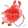 Fashinator Tocados Europeos y Americanos Tela del Club de Jinetes Flor para el Cabello Accesorios para el Cabello Sombrero para Novia y Baile de Graduación Aro para el Cabello Pasador Doble Propósito