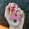Chaveiro Criativo de Coração com Strass Pequeno Pingente Acessório de Bolsa em Formato de Coração Moda Pequeno Presente Chaveiro de Cristal com Diamantes
