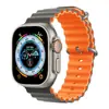 Correa Deportiva Apple Estilo Océano es Adecuada para Apple Watch Generación 1-10/Se/Ultra Correa de Silicona de Dos Tonos