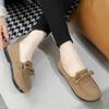 Zapatos de Algodón para Mujer 2026 Otoño e Invierno Mocasines con Forro de Felpa, Zapatos Casuales Cálidos, Zapatos Planos sin Cordones, Calzado de Moda para Mujer