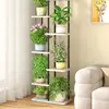 Rack de flores Sala de estar Varanda de chão Rack de armazenamento de flores 2024 Novo suporte para vasos de flores Planta de ferro carnudo multicamadas