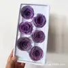 Flor de Rosa Eterna, Regalo de Flor de Rosa, Material de Flor para Manualidades de 1-6 cm Grado B Cubo de Abrazos de Flor Eterna para DIY, Flores Reales Conservadas