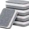 Esponja de doble cara para lavar platos, estropajo, cepillo de limpieza, depurador mágico duradero, esponja para fregar ollas, bloque limpiador