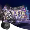 Luzes de Nevasca de Natal de Padrão Reto 16 para Novos Produtos Transfronteiriços Luzes de Projeção de Crânio para Halloween USB Palco Rotativo