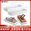 Caja Rectangular para Pastel de Acrílico con Tapa Base Patrón Mármol Charola para Exhibición de Pasteles de Fiesta Personalizable