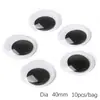 Materiales para Manualidades DIY Infantiles Accesorios de Ojos de Animal Ojos de Juguete con Adhesivo Trasero Ojos Móviles Ojos Negros y Blancos para Muñecas