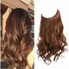 Extensões de Cabelo Peça Única Estilo Europeu e Americano Transfronteiriças, Extensões de Cabelo Linha de Pesca, Cabelo Cacheado Longo Natural Invisível, Cabelo Humano