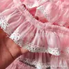 Adorno de Encaje Accesorios de Ropa Dobladillo de Falda DIY PlisadoLolita Falda Abullonada Adorno de Encaje con Volantes de 7 cm