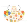 Chal de Fiesta de Cumpleaños Estilo Europeo y Americano Hecho a Medida de Fábrica con Patrón Estampado de Pastel de Cumpleaños Infantil Capa