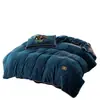 Luxo Leve Qualidade Materna e Infantil Espessado Veludo Leiteiro Conjunto de Quatro Peças Inverno Anti-Estático Forrado com Lã Cobertura de Colcha Veludo Coral 3 Roupa de Cama