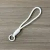 Cordão curto para celular com nó em duas cores, cordão trançado à mão para garrafa de água, alça de pulso para capa de celular, cordão de pulso removível