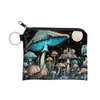 Porta-moedas Colorido Novo da Amazon com Estampa de Cogumelos Repelente à Água Portátil Personalizado Estojo para Cartões Estojo para Chaves