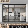 Cocina Riel Triple Colgante Puerta Corrediza Balcón Aleación de Aluminio Vidrio Puerta Corrediza Baño Puerta Corrediza Partición Borde Estrecho Personalizado