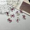 Pouco Livro Vermelho mesmo arco acessórios do prego gelo transparente tridimensional luminoso K folha grande gravata borboleta acessórios do prego diy atacado