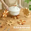 Tapete de Isolamento Térmico para Moinho de Vento, Tapete de Bambu e Madeira para Mesa de Jantar Anti-Queimadura e Resistente a Altas Temperaturas, Decoração Criativa, Tapete Dobrável para Panelas e Tapete para Copos