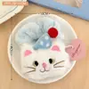 Lindo Lazo para el Cabello de Muñeca de Mascota para Niñas, Cuerda para el Cabello de Dibujos Animados Dulce, Accesorio para el Cabello de Cola de Caballo de Invierno, Adorno de Peluche para Peinados de Moño