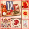 Set de Regalo para Primer Cumpleaños para Niños y Niñas, Accesorios de Tela de Estilo Chino Moderno para la Ceremonia Tradicional de Cumpleaños China