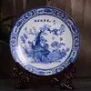 Fabricante de Decoraciones de Platos de Porcelana Artesanal de Jingdezhen Vende Platos de Exhibición para Sala de Estar y Adornos Cerámicos de Estilo Chino al por Mayor en Stock