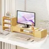 Soporte para monitor de computadora, estante para pantalla, base para monitor de computadora de escritorio, organizador de escritorio de oficina