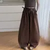 Calça casual feminina de outono 2026, novo estilo coreano, perna curva, emagrecedora, solta, fluida, pantalona, calça longa moderna