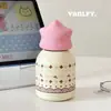 Caneca Térmica Nova Estilo Estrela para Meninas, Alto Valor Estético, Revestimento Interno de Aço Inoxidável 316, Copo de Água Portátil, Estilo Ins
