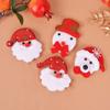 Lindo dibujo animado de Papá Noel, oso, muñeco de nieve, árbol de Navidad, decoración, tela de felpa, ropa, accesorios para el cabello, accesorios, accesorios