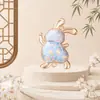 Coelho da Lua do Meio do Outono Estilo Chinês Brocado de Seda Coelho Pingente Acessórios DIY Joias Feitas à Mão Pingente de Colar Decoração de Bolsa de Carro