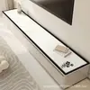Alfombrilla de cuero para aparador del hogar, borde blanco y negro, resistente a los arañazos, resistente al desgaste, mantel lavable, alfombrilla protectora a prueba de polvo para mueble de TV y zapatero