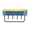 Estante de almacenamiento de cuatro ganchos de dos colores para inodoro, para colgar en la pared, con ventosa para baño, para lavarse las manos, sin perforar, utensilios.
