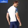 Fábrica Personalizada Roupa de Banho Masculina Plus Size Manga Curta Duas Peças Roupa de Neoprene Justa Secagem Rápida Roupa de Surfe Roupa de Banho Estilo Esportivo
