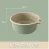 Bacia de Lavagem de Vegetais de Plástico de Camada Dupla com Cesta Drenante, Ferramenta de Lavagem de Arroz, Cesta de Legumes, Bandeja de Lavagem de Frutas para Cozinha Doméstica
