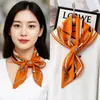 Bufanda pequeña para orejas de doble cara estilo coreano, nueva para primavera, bufanda para orejas con cinta intercalada, protección para el cuello para mujer, todo a juego, estampado, venta al por mayor