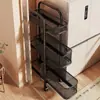 Estante de Almacenamiento para Huecos de Cocina Gabinete Estrecho de Almacenamiento Lateral para Refrigerador Gabinete Deslizable para Huecos Carrito Pequeño de Piso para Frutas y Verduras de Múltiples Niveles