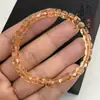 Pulsera Circular Sola Facetada Citrino Brasileño Natural Mar Oeste Moda Femenina Joyería DIY Accesorios de Cuentas Sueltas Cuentas