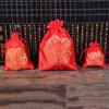 Bolsa de brocado nueva boda boda dulces palabra feliz bolsa de fruta joyería bolsa de la suerte regalo de agradecimiento bolsa de tela para joyería bolsa creativa para dulces de boda suministro directo