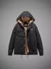 Casaco acolchoado de algodão de inverno masculino casual jaqueta acolchoada de lã de cordeiro forrada com fleece jaqueta grossa com capuz para homens de meia-idade casaco acolchoado de algodão casaco